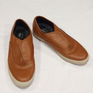 Brown Faux Leather Bass Shoes